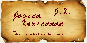 Jovica Korićanac vizit kartica